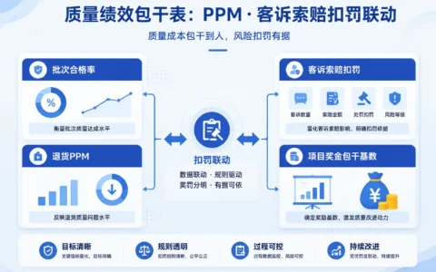 2026年汽车零部件质量主管绩效包干表指南：PPM、索赔扣罚与APQP联动设计
