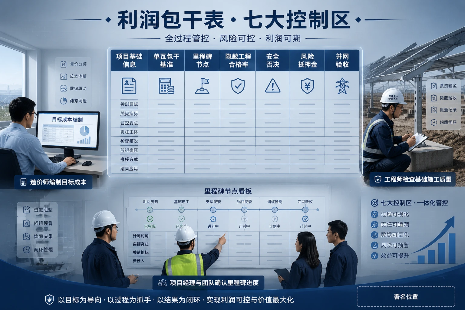 光伏EPC项目利润包干表：单瓦造价、隐蔽工程与安全否决