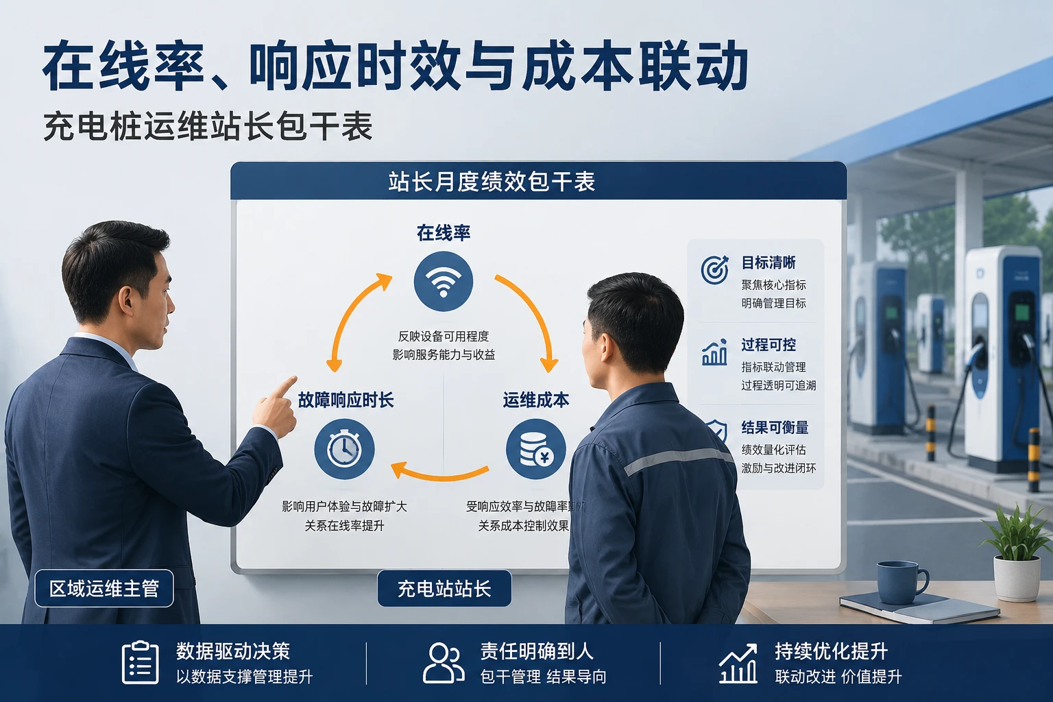 充电桩运维站长包干表：在线率、响应时效与成本联动