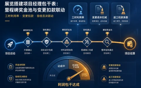 展览搭建项目经理利润包干表设计指南：核心指标、奖金核算公式与推行清单（2026年版）