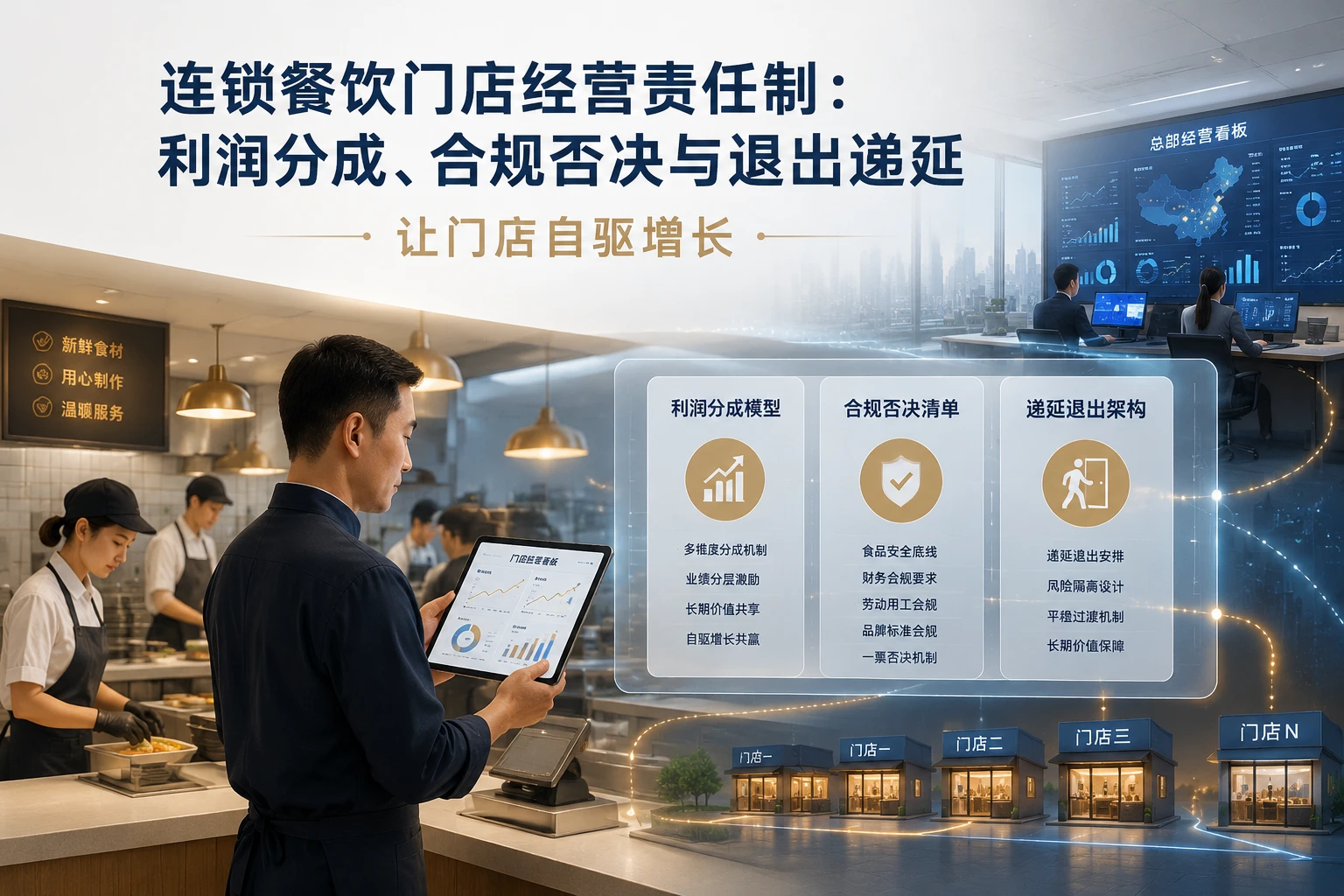 连锁餐饮门店经营责任制：利润分成、合规否决与退出递延
