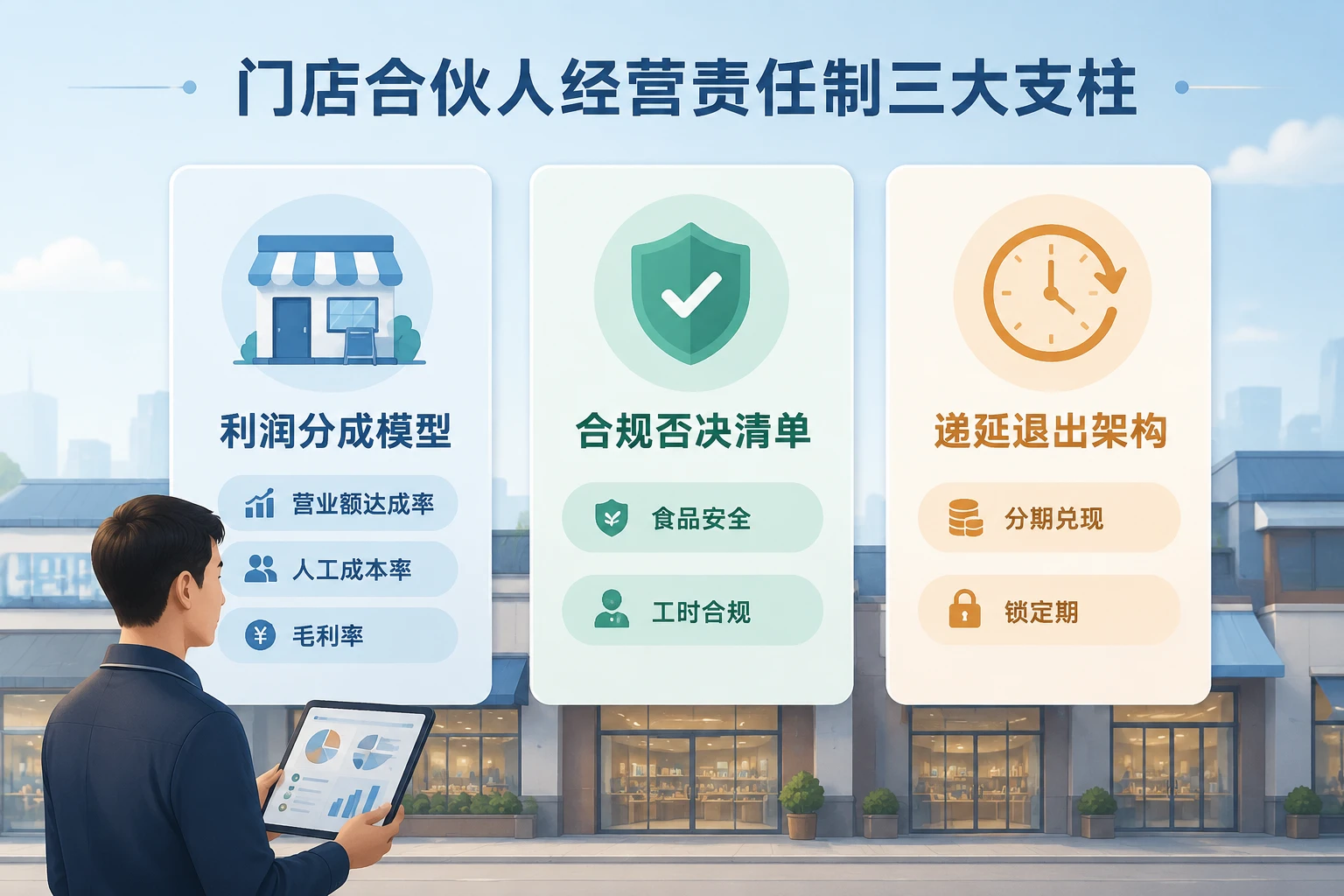 连锁餐饮门店经营责任制：利润分成、合规否决与退出递延