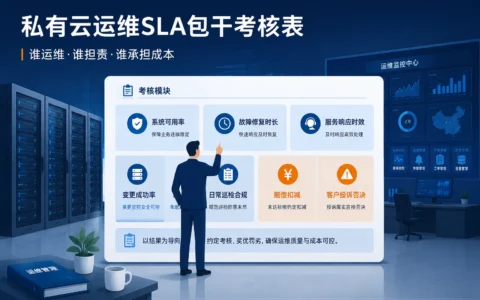私有云运维SLA包干考核表模板：系统可用率、故障修复时长与赔偿扣减联动核分