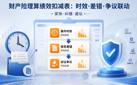 财产险理算绩效扣减表单设计指南：时效、差错与争议三维联动