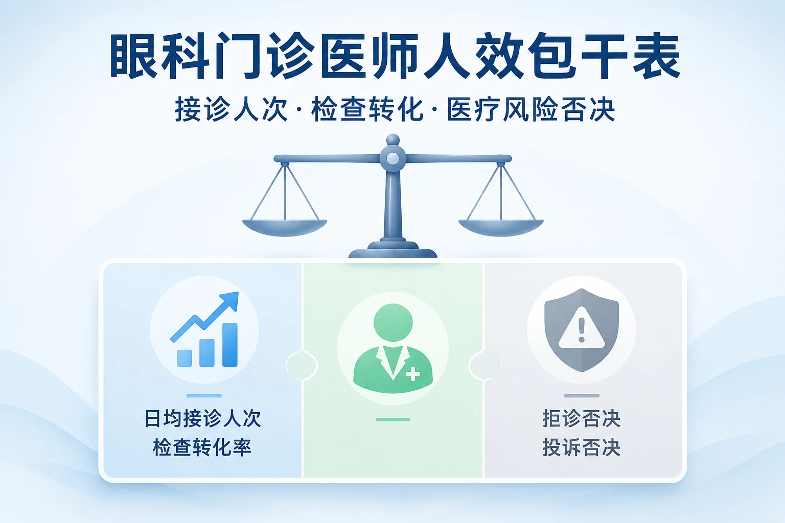 眼科门诊医师人效包干表：接诊人次、检查转化与医疗风险否决
