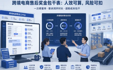 跨境电商售后奖金包干表：一次修复率、客诉闭环时长与退赔包干模板（2026年版）