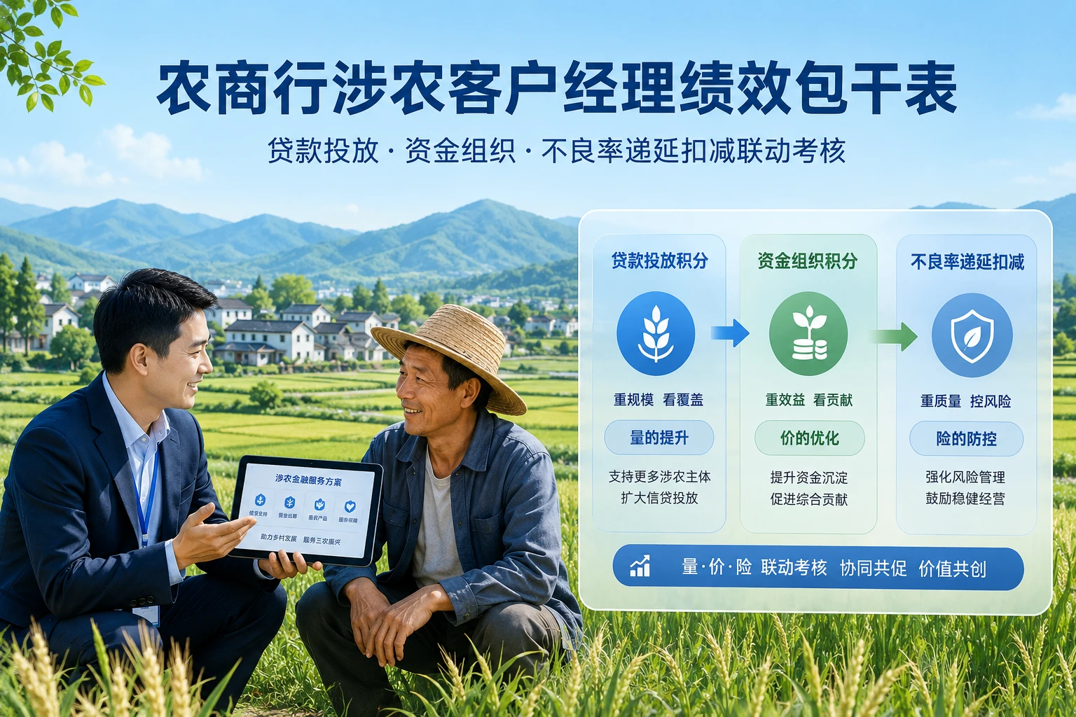 农商行涉农客户经理贷款·存款·不良扣减绩效包干表（2026年版）