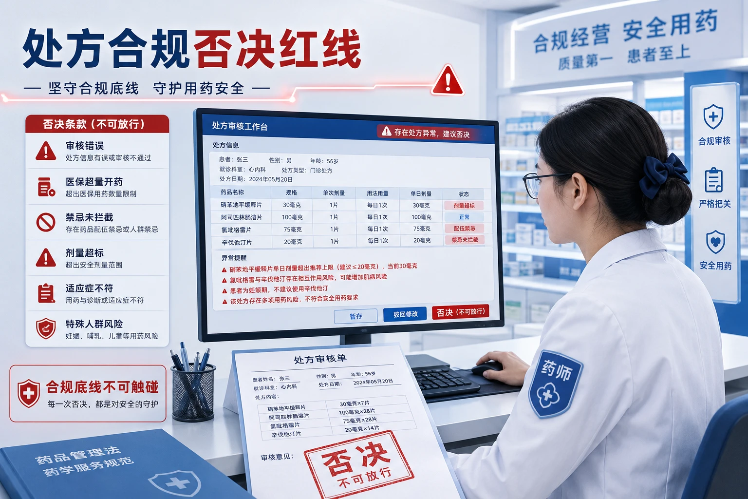 连锁药店慢病专员健康绩效包：建档、随访达标与处方合规否决