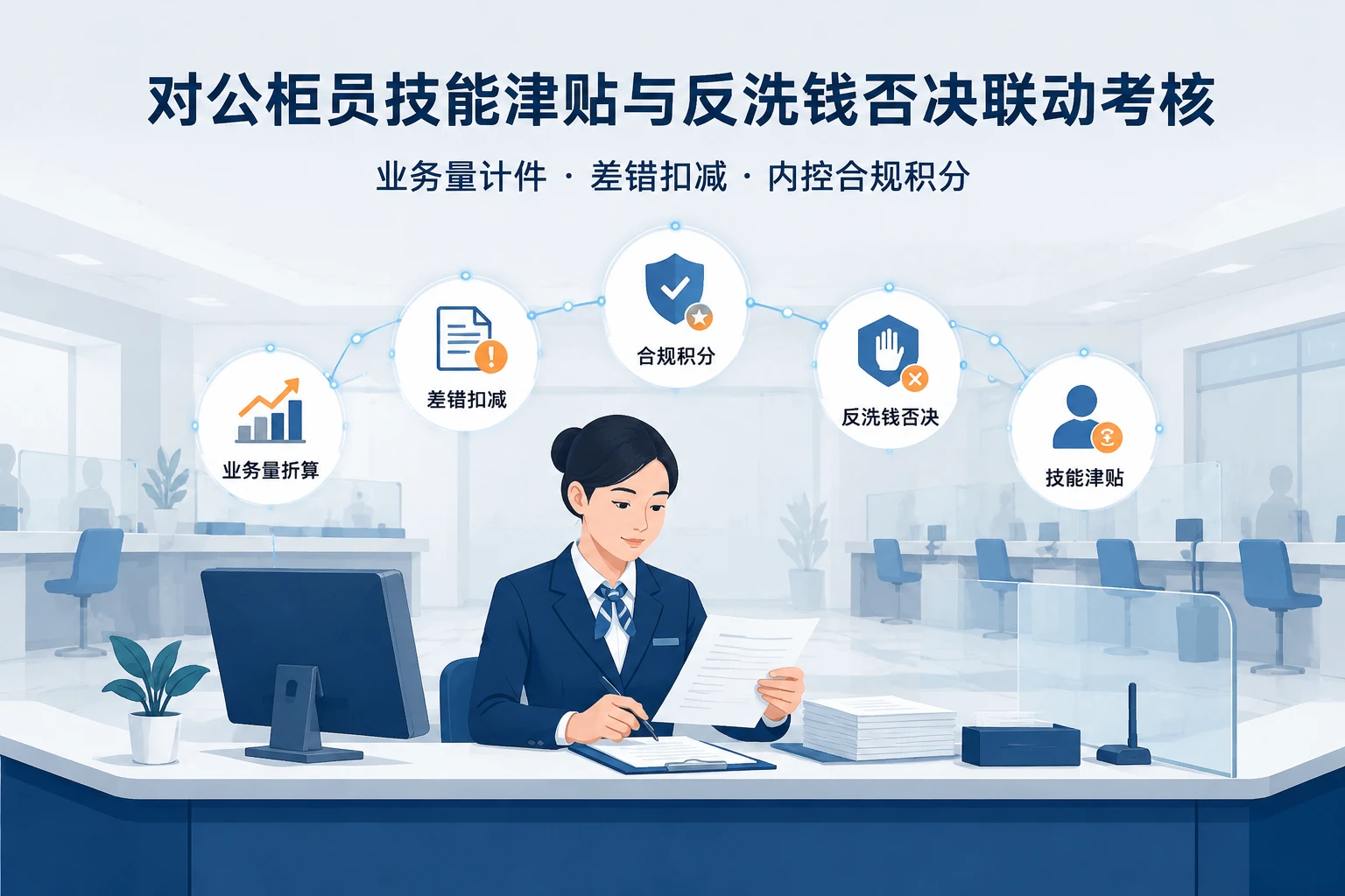 城商行对公柜员单证审核技能津贴与反洗钱否决考核表