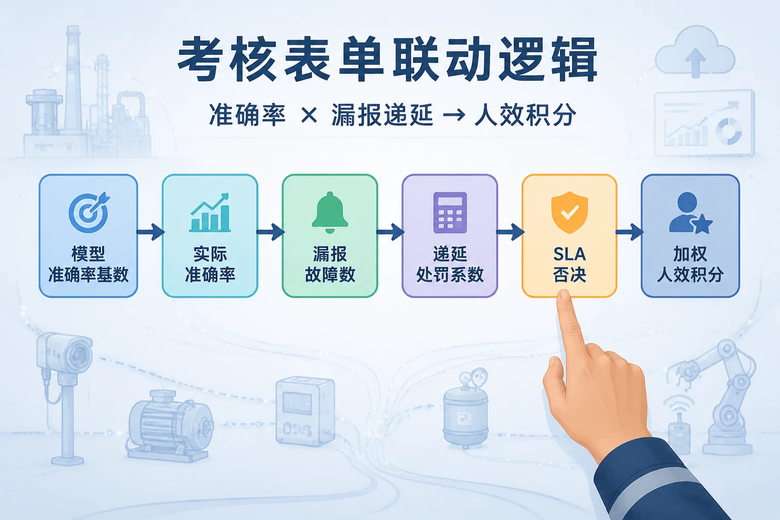预测性维护专员考核表：模型准确率、漏报递延处罚与SLA否决联动