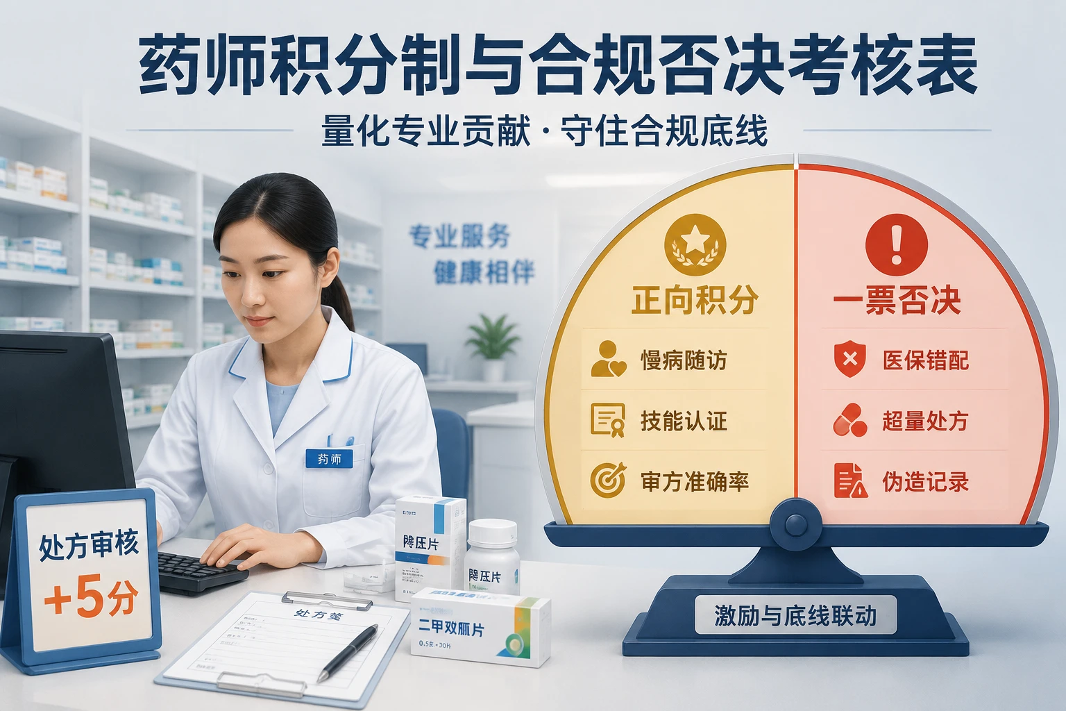 连锁药店药师处方审核积分与合规否决考核表（2026年版）