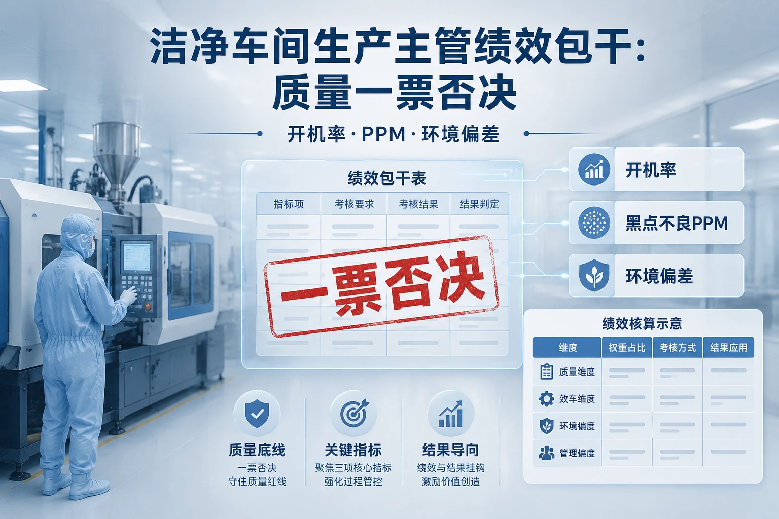 洁净车间生产主管绩效包干表：开机率、PPM、环境偏差与质量一票否决（2026年版）
