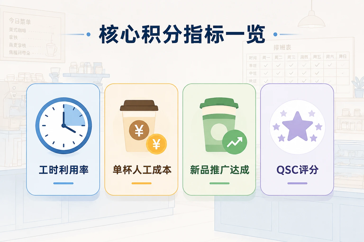 连锁咖啡值班经理积分制：利润包干、QSC与单杯成本（2026年版）
