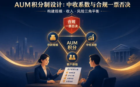 2026年城商行零售理财经理AUM积分制：中收系数、合规一票否决与绩效递延设计框架