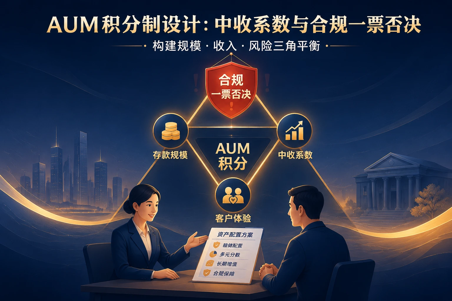 2026年城商行零售理财经理AUM积分制设计：中收系数与合规一票否决
