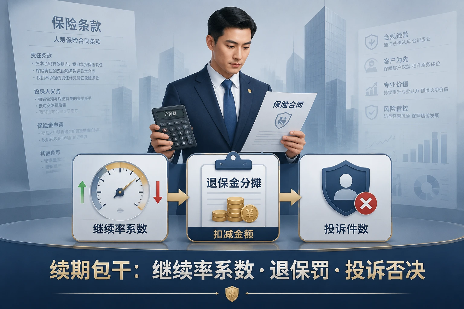 2026年寿险代理人续期包干：继续率系数、退保扣罚与投诉否决