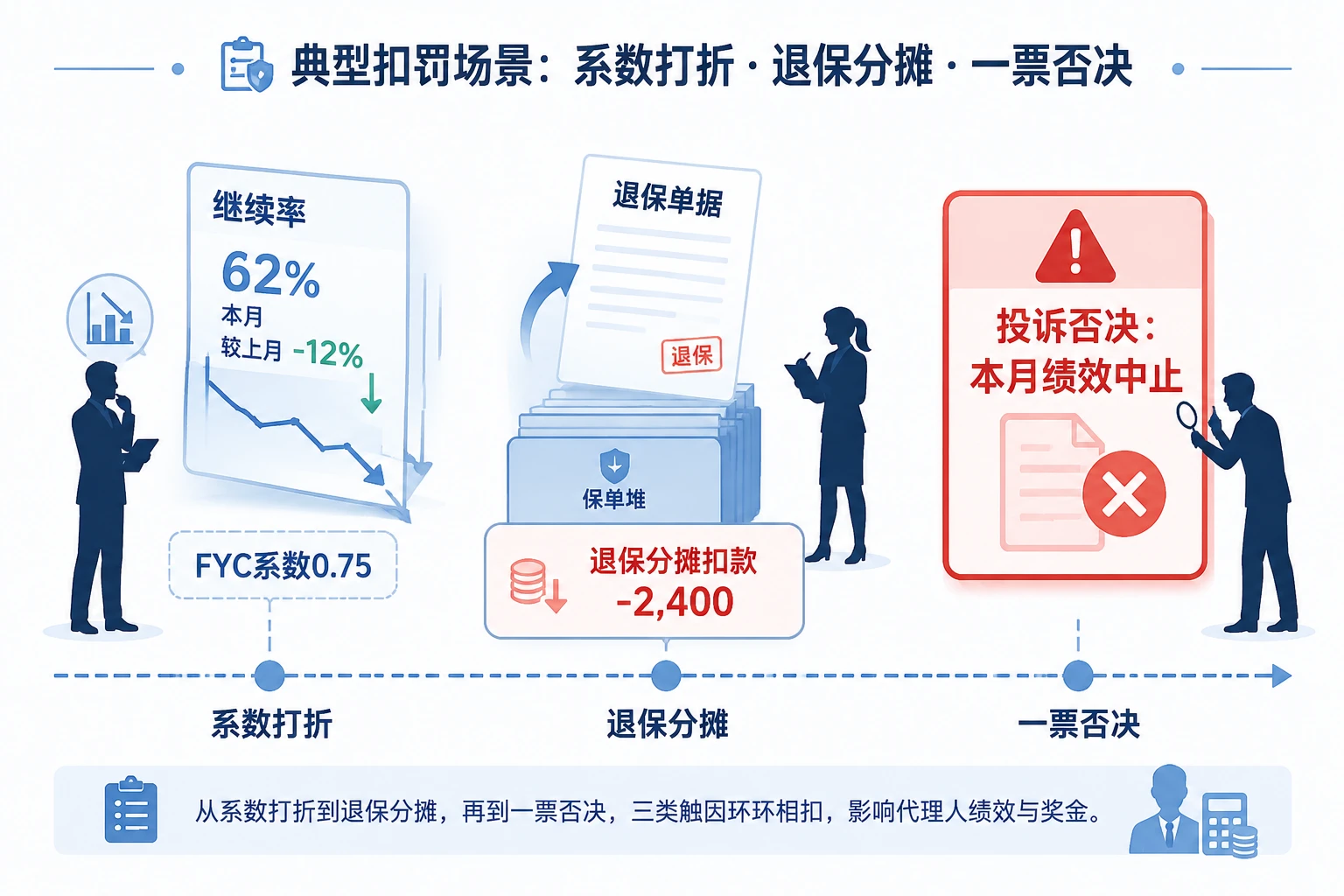 2026年寿险代理人续期包干：继续率系数、退保扣罚与投诉否决