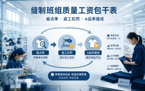 服装缝制班组计件质量包干表模板：疵点率、返工扣罚与A品率提成核算（附填写步骤）（2026年版）