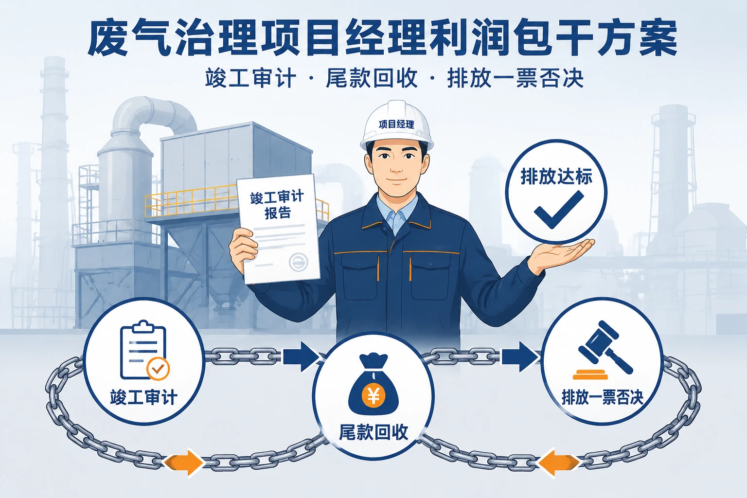 废气治理项目经理利润包干：竣工审计、尾款回收与排放一票否决（2026年版）