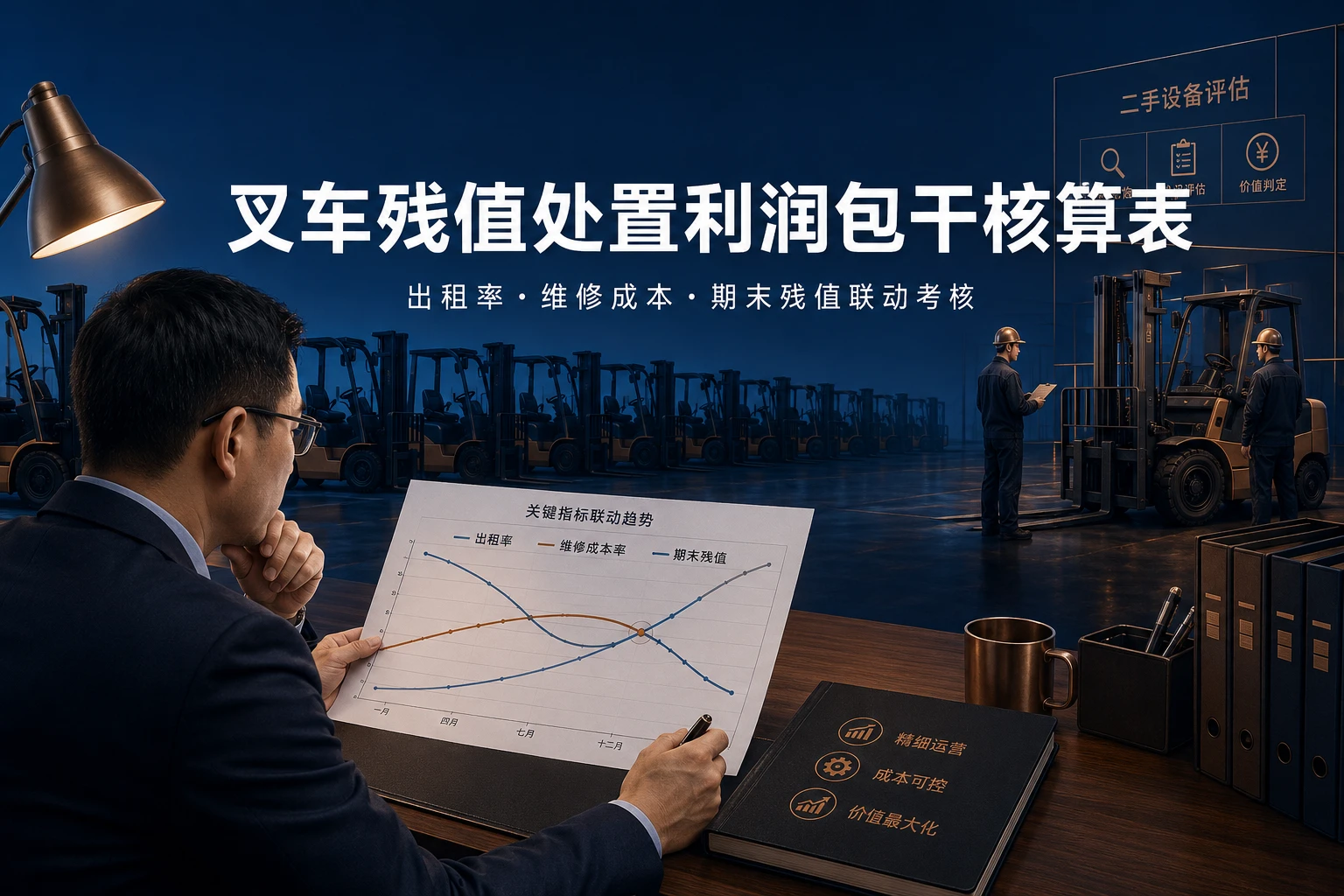 叉车残值处置利润包干核算表：出租率、维修成本与期末残值联动（2026年版）
