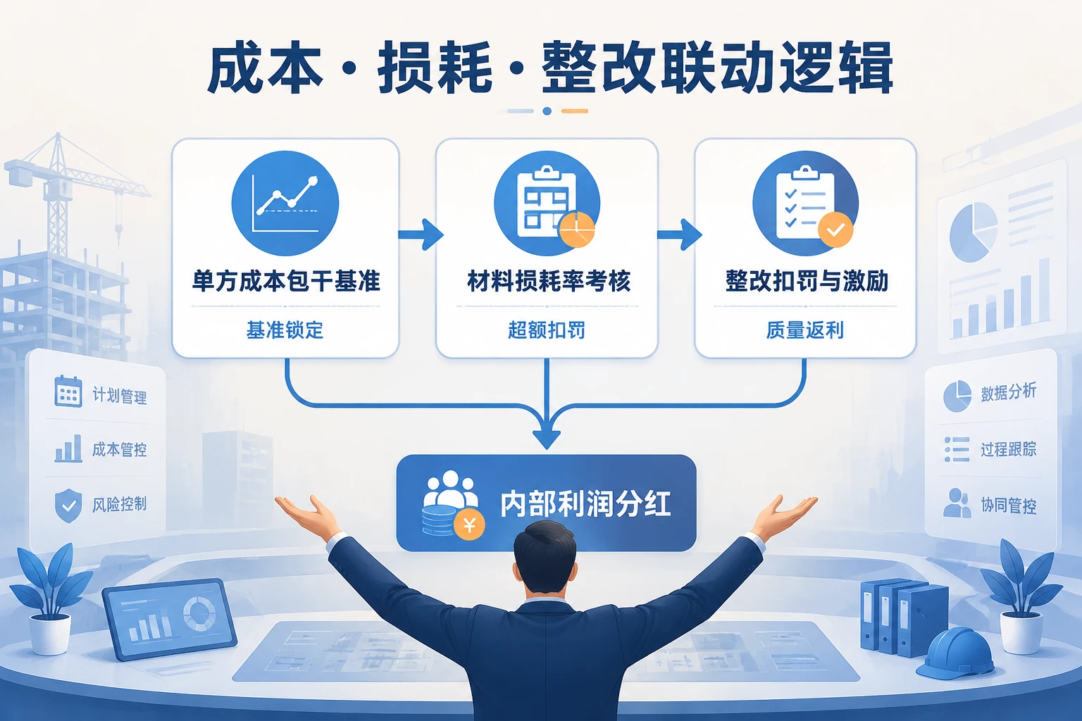 装饰项目经理内部结算包干：单方成本、材料损耗率与整改扣罚（2026年版）