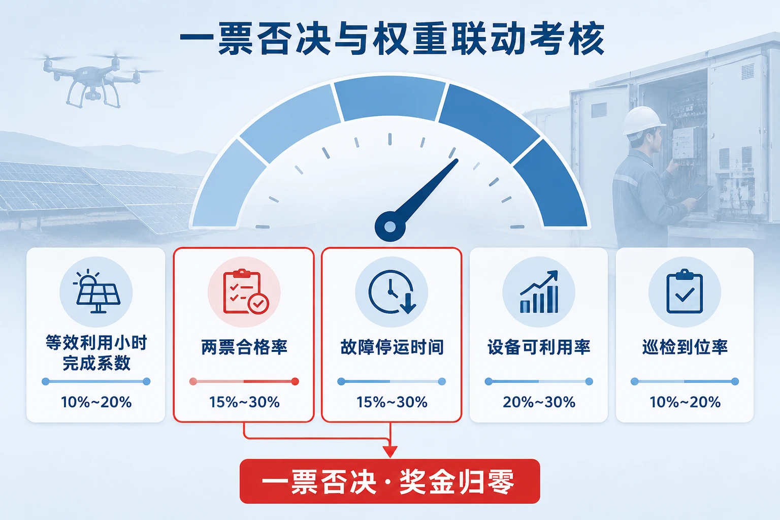 光伏电站站长发电量包干表：两票合格率、故障停运否决与等效利用小时（2026年版）