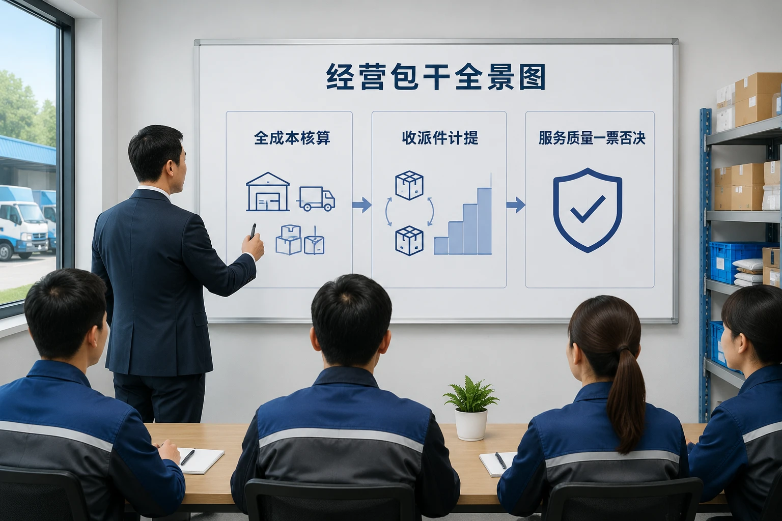 2026年快递网点经营包干全成本核算：收派件计提与服务质量一票否决