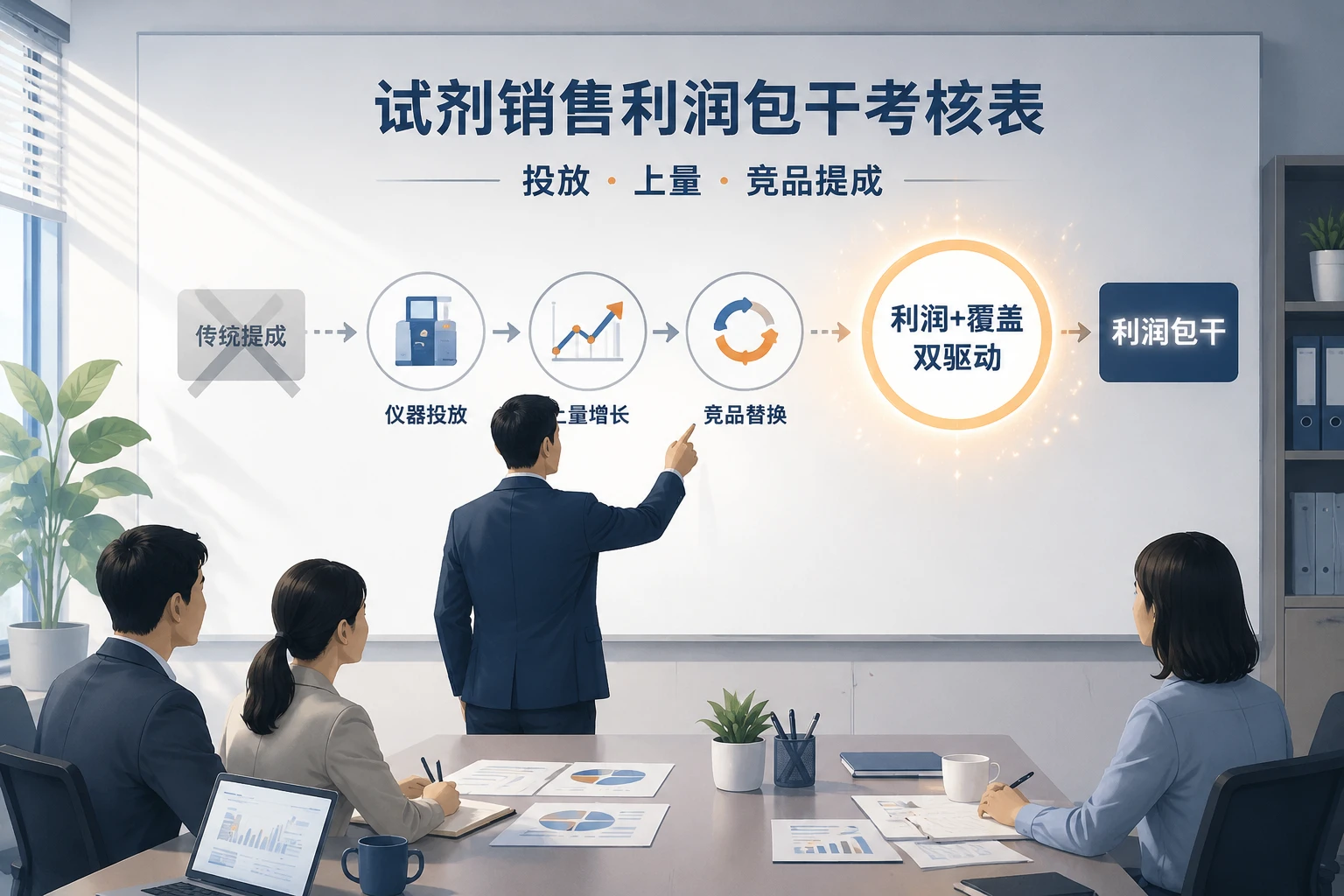 2026年试剂销售代表包干考核表：仪器投放、上量与竞品提成