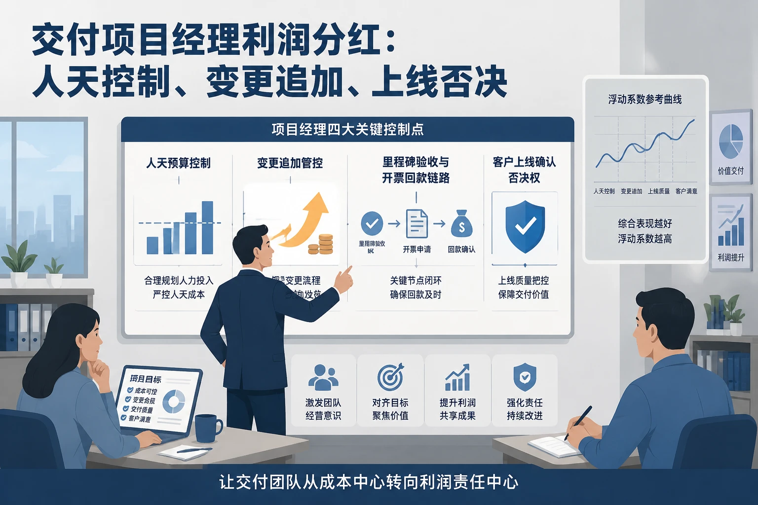 SaaS交付项目经理利润分红：人天控制、变更追加与上线一票否决