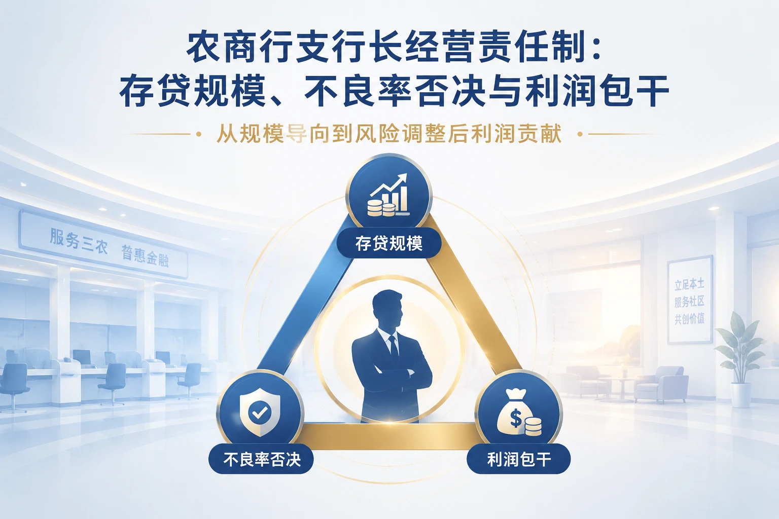 农商行支行长经营责任制：存贷规模、不良率否决与利润包干