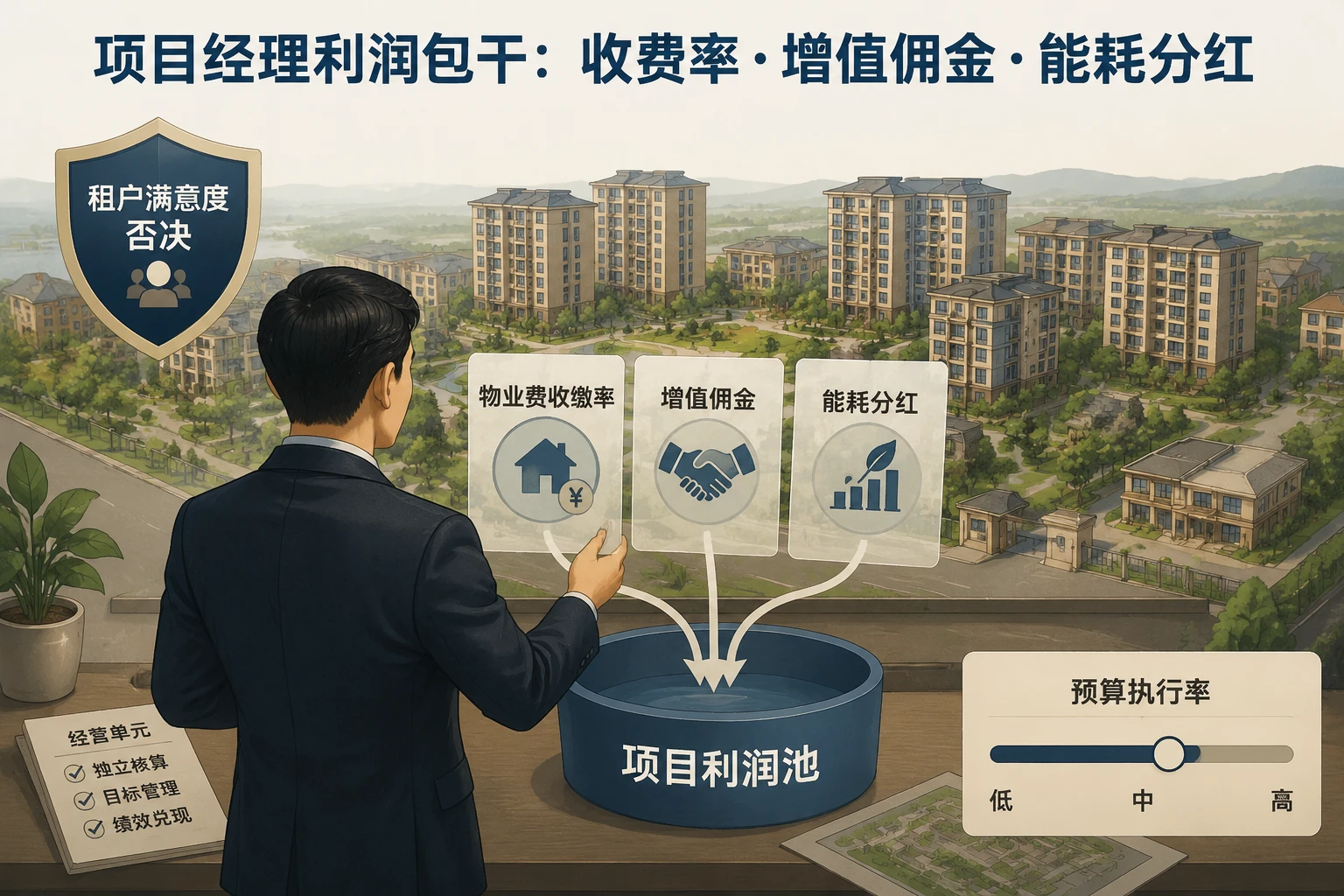 住宅物业项目经理利润包干：收费率、增值佣金与能耗分红（2026年版）