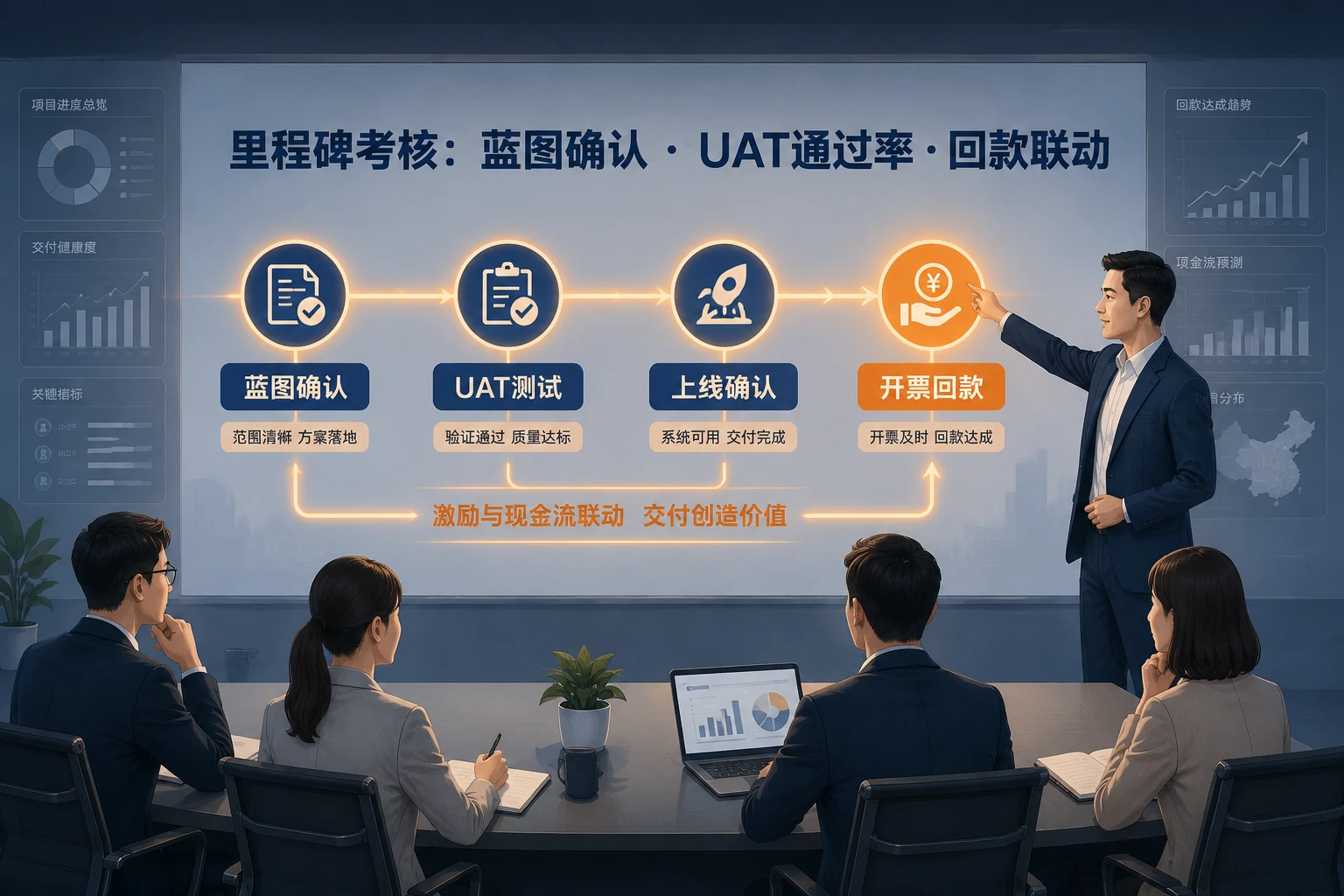 SaaS实施项目经理里程碑考核：蓝图确认、UAT通过率与回款联动（2026年版）
