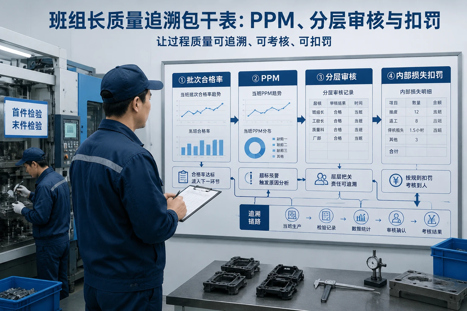 2026年汽车零部件班组长质量追溯包干表：PPM、分层审核与扣罚
