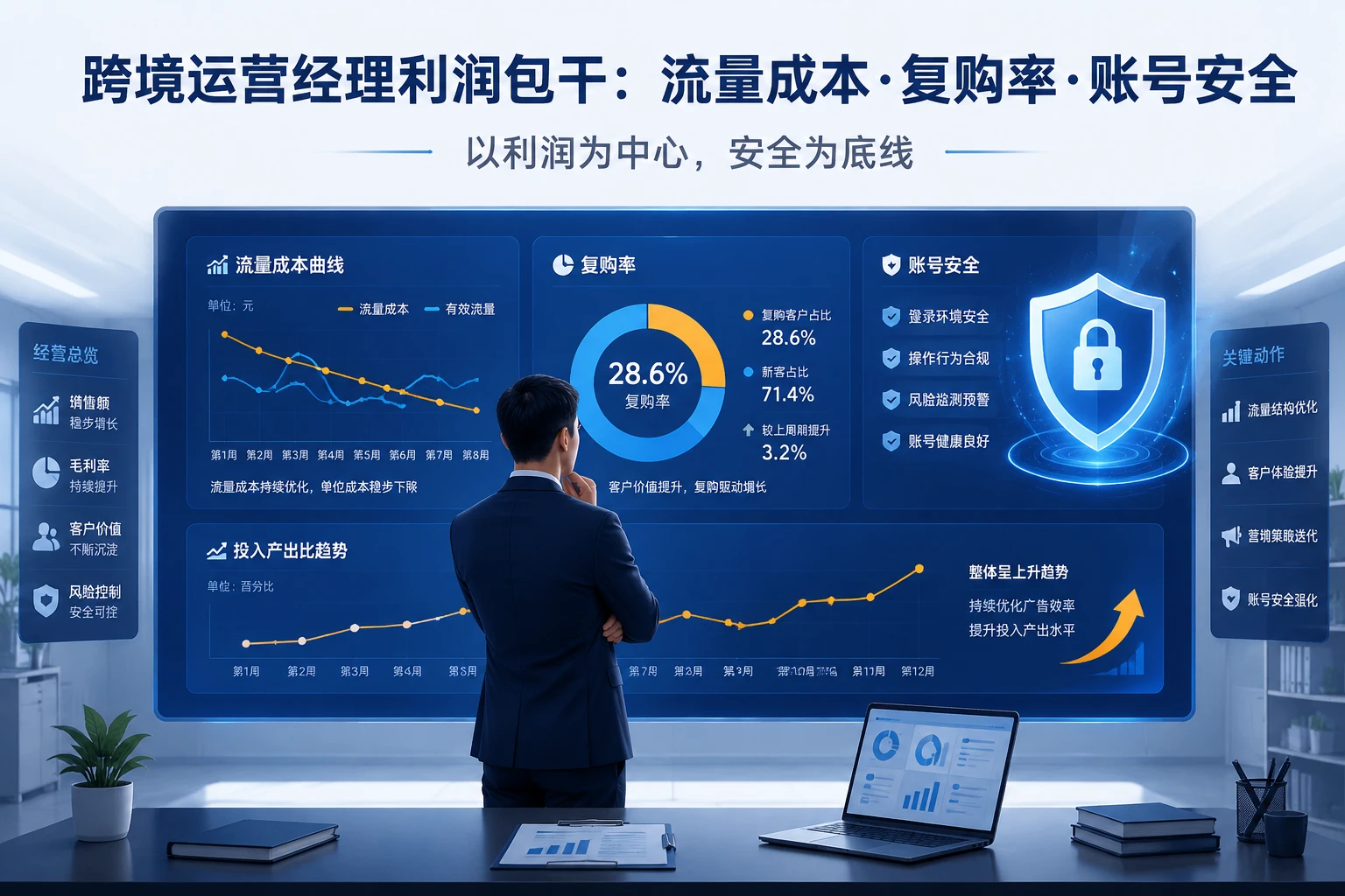 2026年跨境运营经理利润包干：流量成本、复购率与账号安全