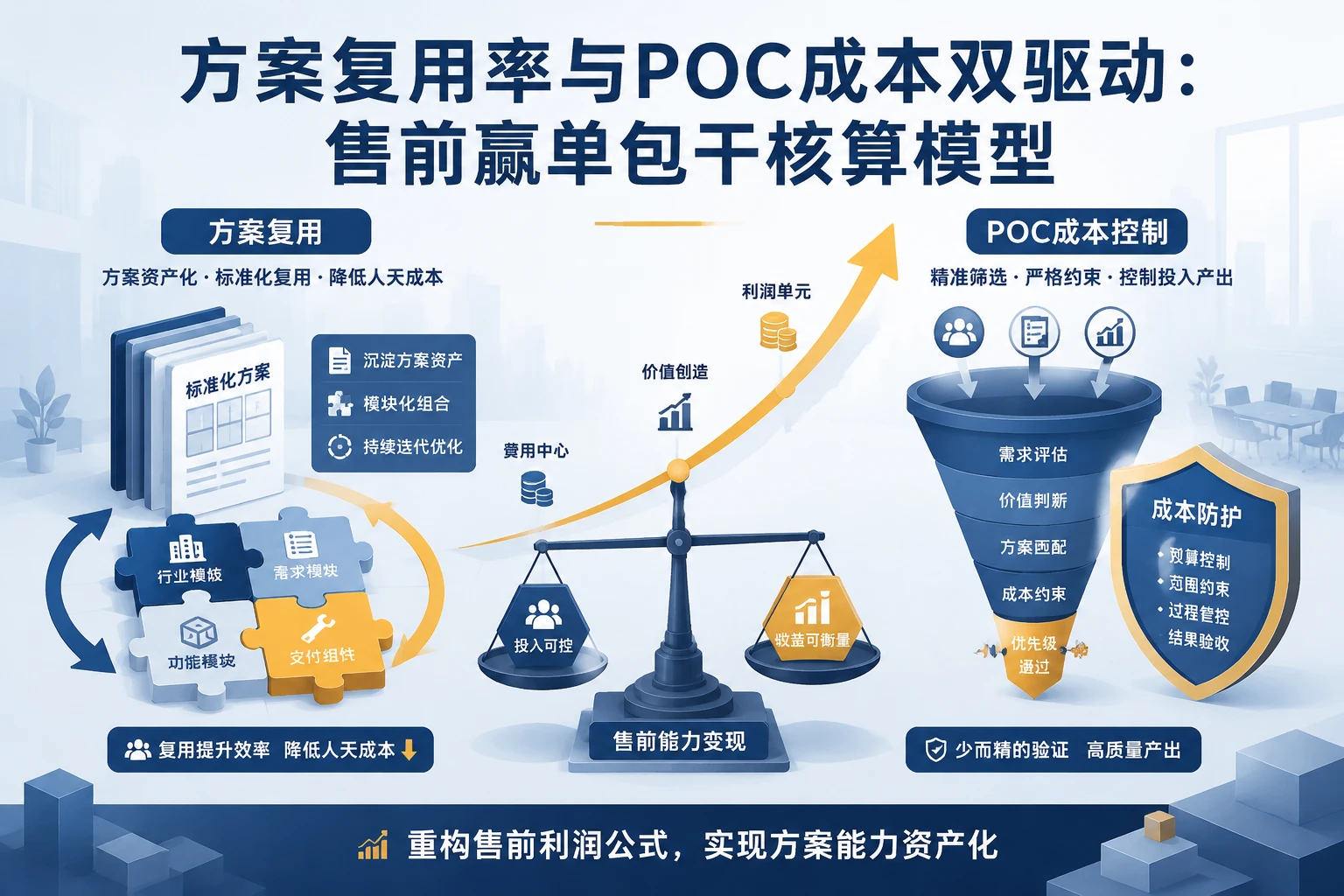 方案复用率与POC成本双驱动：SaaS售前赢单包干核算模型（2026年版）