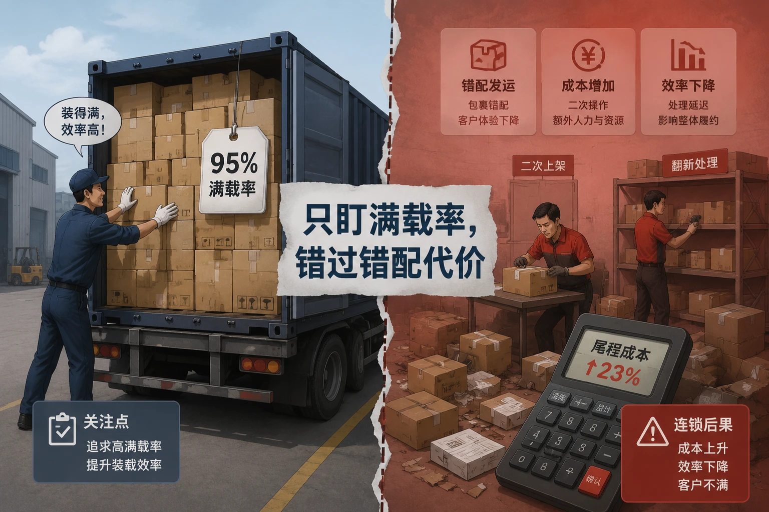 跨境集拼仓调度主管考核表：拼柜满载率、作业人时与尾程成本联动