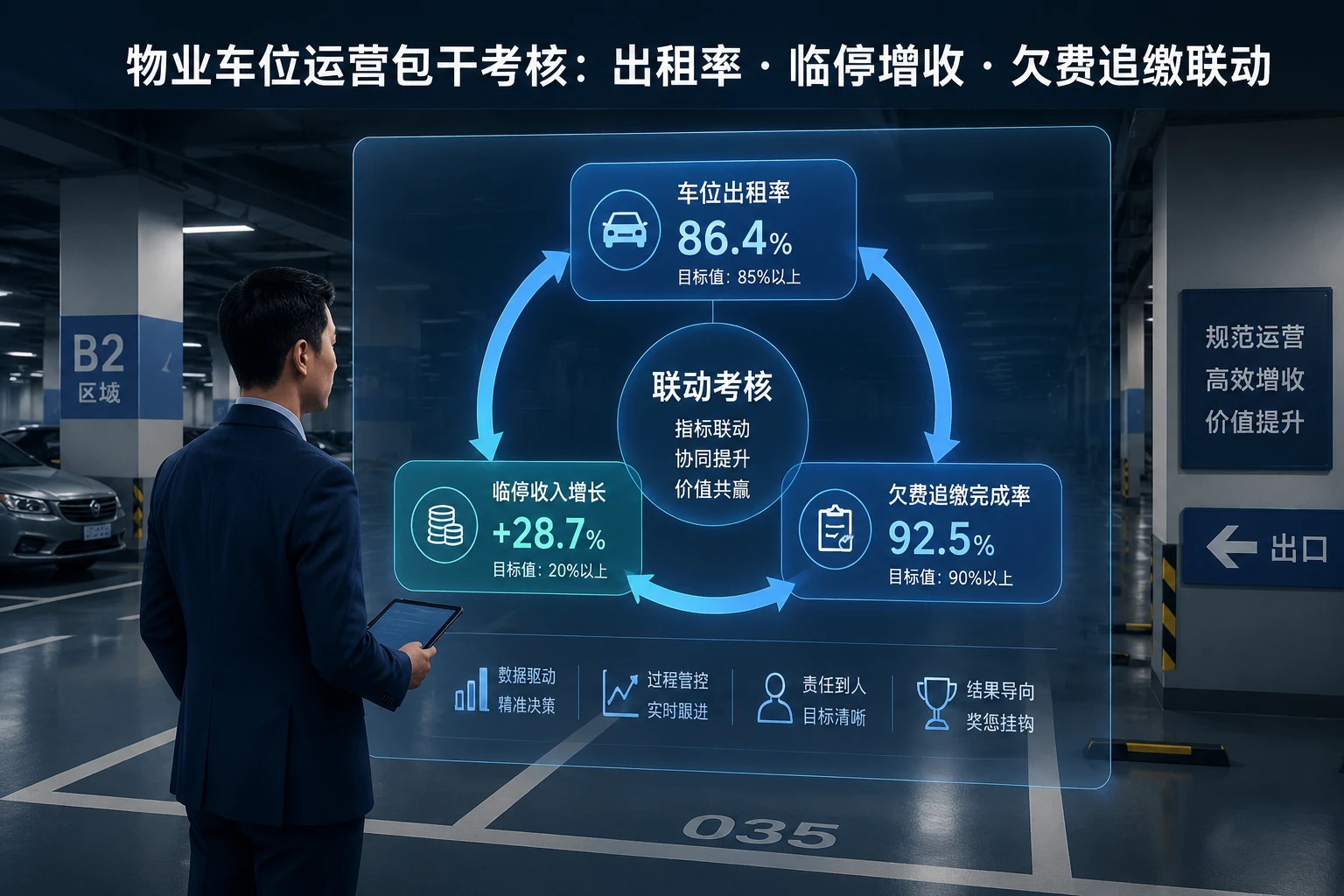 物业车位运营经理包干考核：出租率、临停增收与欠费追缴联动（2026年版）