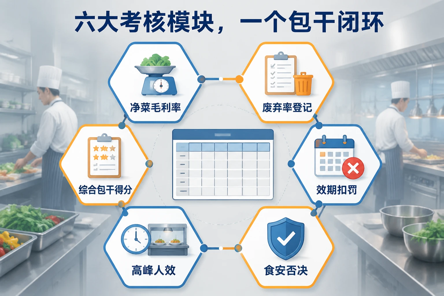 2026年连锁快餐后厨损耗包干表：净菜毛利率、废弃率与效期扣罚考核