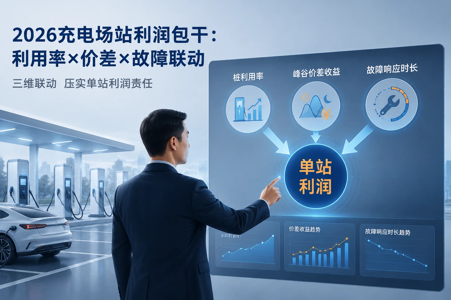 2026年充电场站运营经理利润包干：桩利用率、峰谷价差与故障响应联动