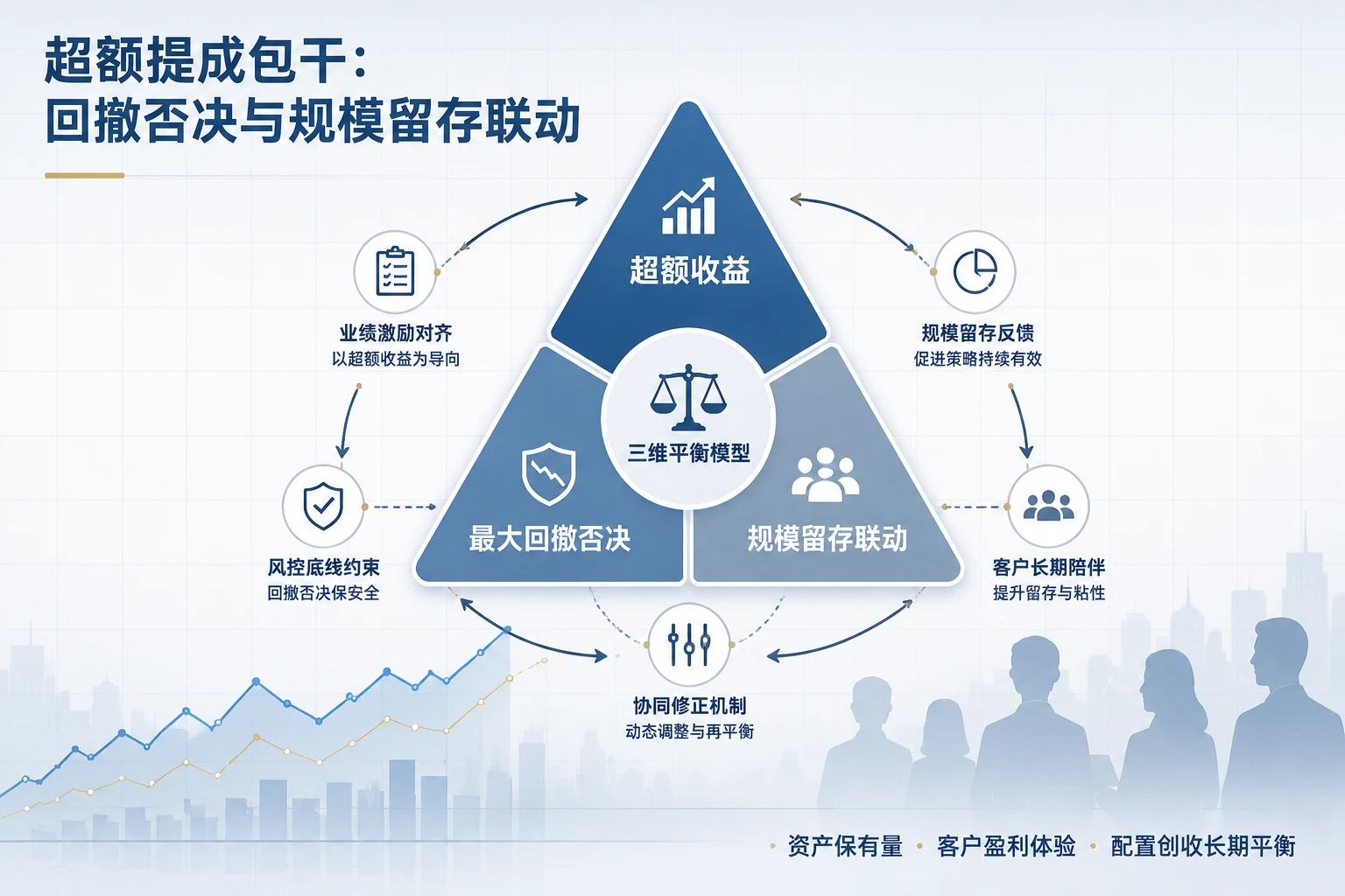 基金投顾跟投经理超额提成包干：最大回撤否决与规模留存联动