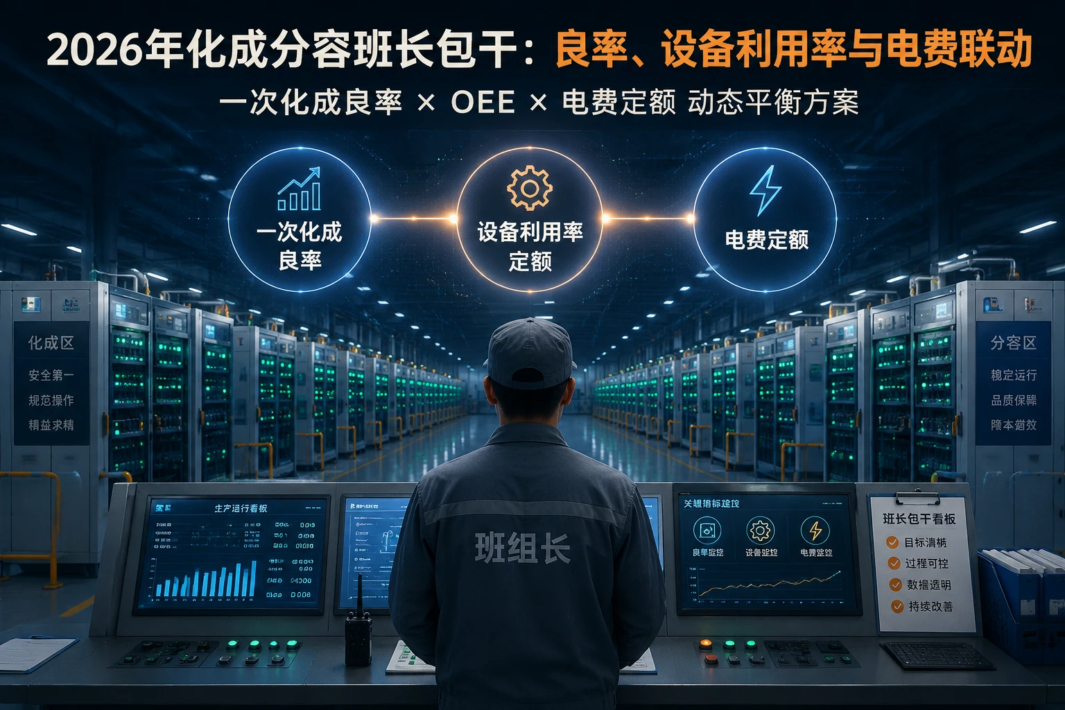 2026年化成分容班长包干：良率、设备利用率与电费联动