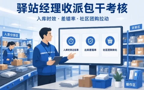 驿站经理人效包干考核方案：入库时效、差错率与社区团购转化指标设计（2026年版）