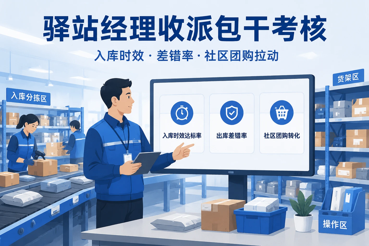 驿站经理收派包干考核:入库时效、差错率与社区团购拉动(2026年版)