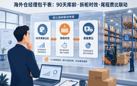 海外仓经理包干考核表模板：库龄90天、拆柜时效与尾程费比联动