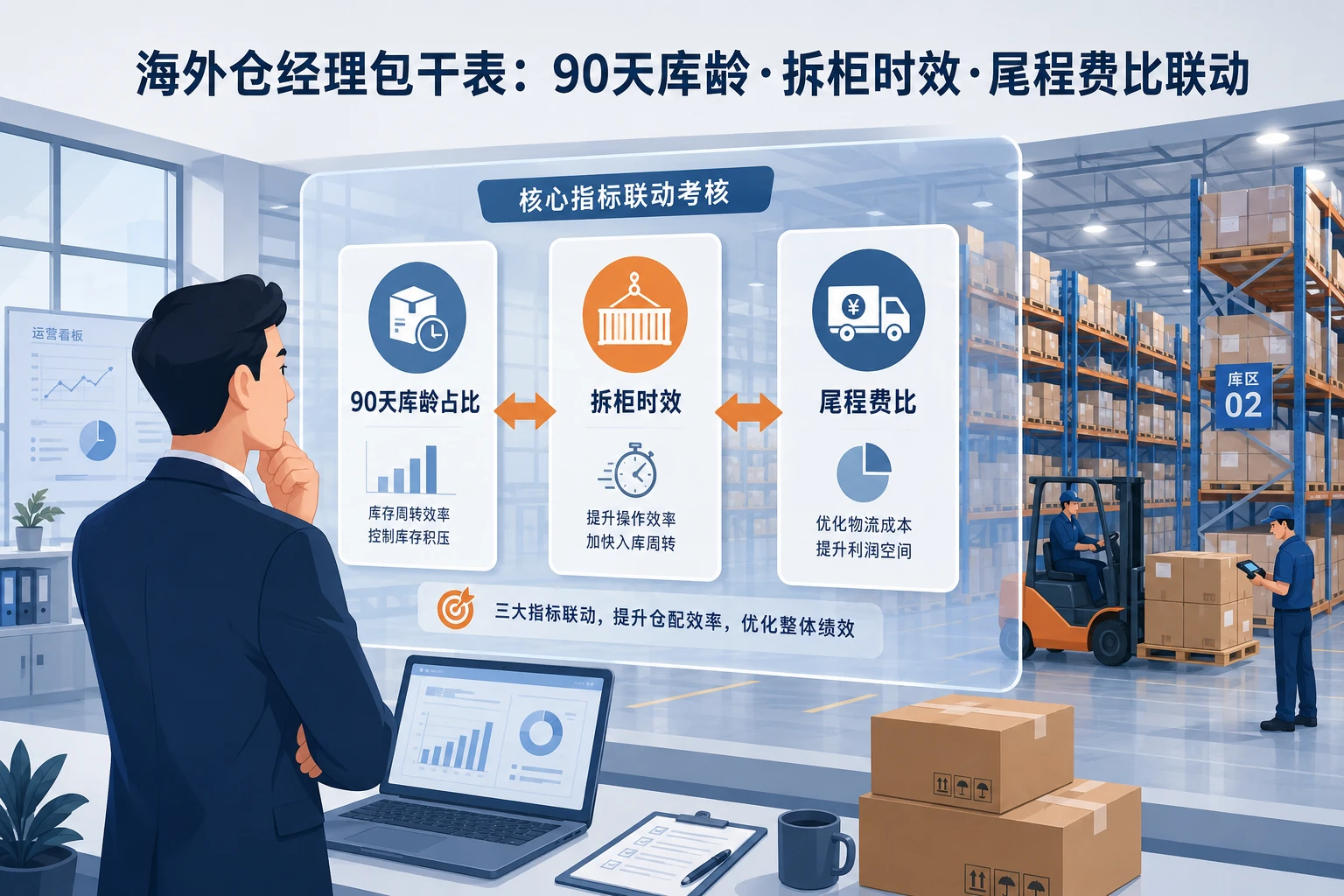 海外仓经理包干表：90天库龄、拆柜时效与尾程费比联动