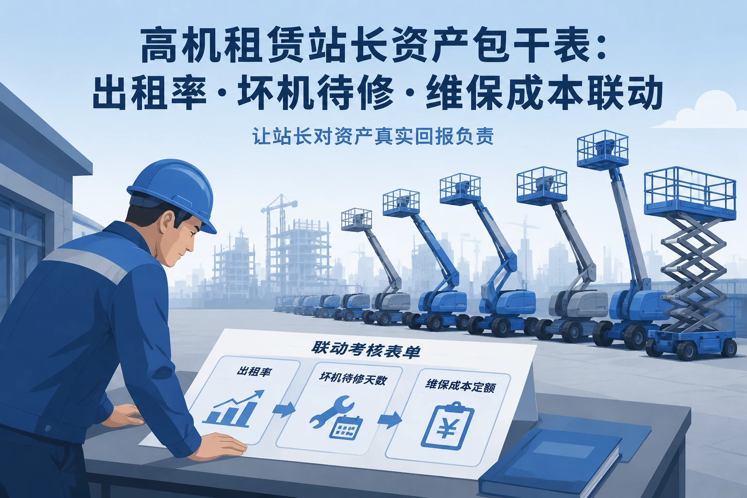 2026年高机租赁站长资产包干表:出租率、坏机待修与维保成本联动