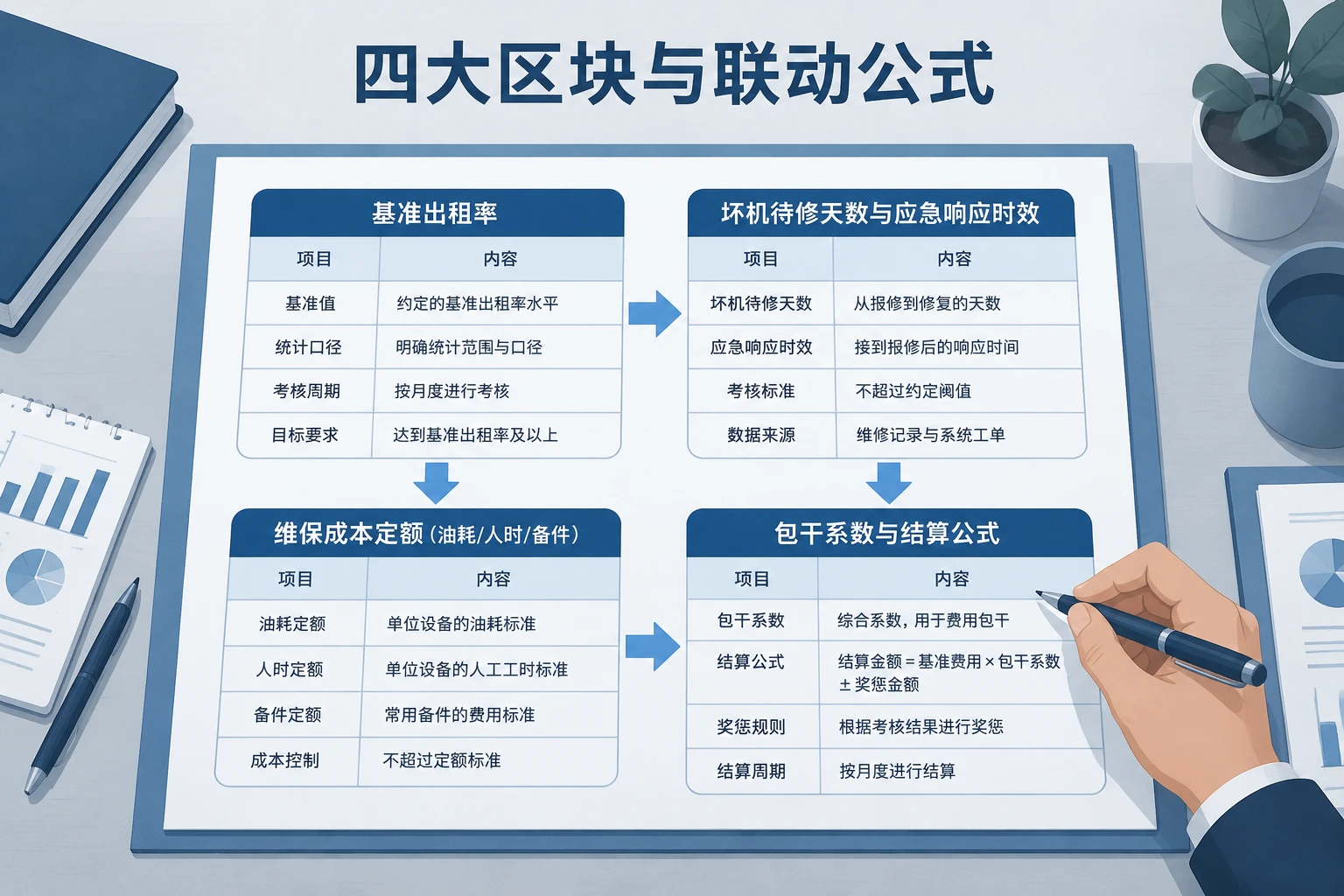 2026年高机租赁站长资产包干表:出租率、坏机待修与维保成本联动
