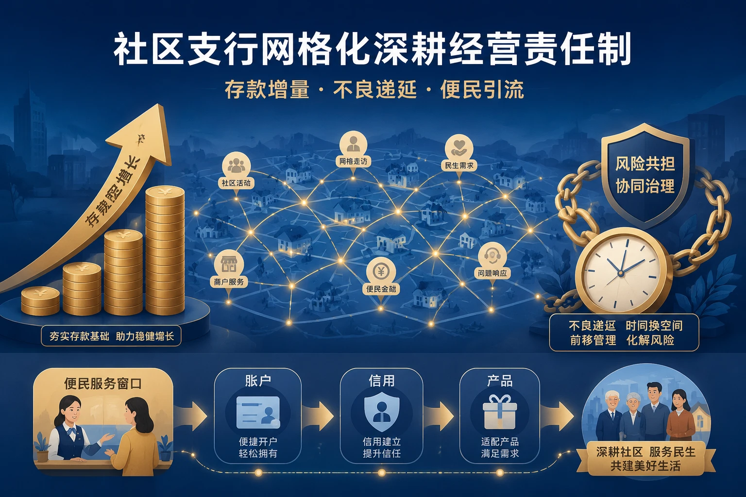 社区支行网格化深耕经营责任制:存款增量、秒批贷不良递延与便民引流考核方案(2026年版)