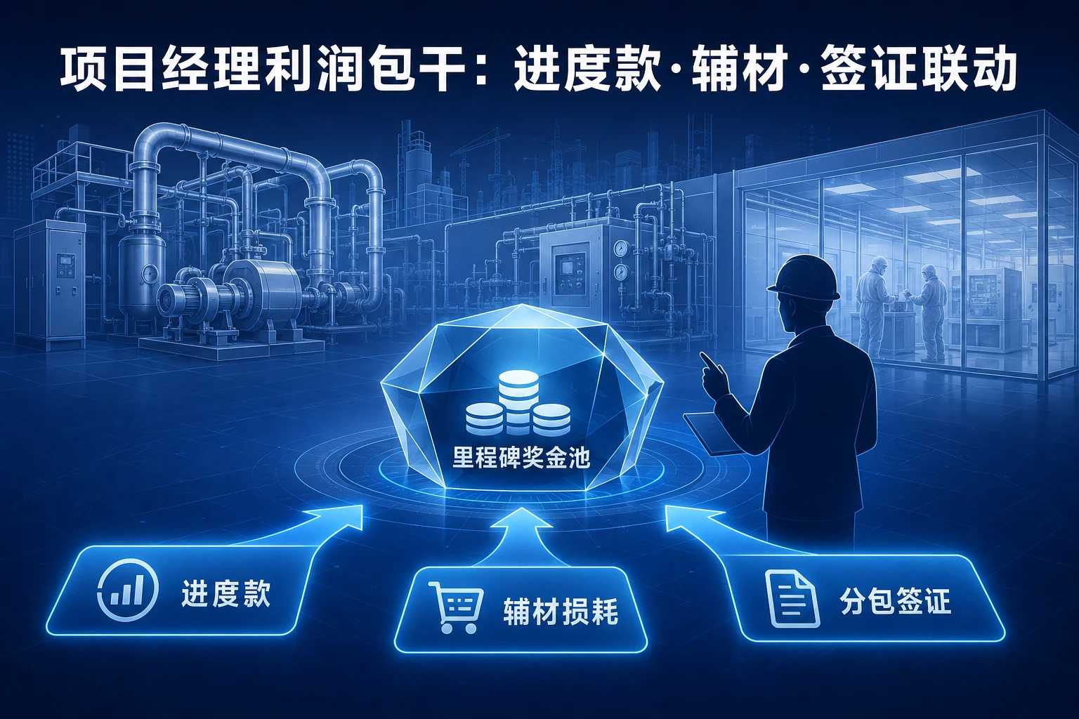2026年工业机电安装项目经理利润包干：进度款、辅材损耗与签证联动