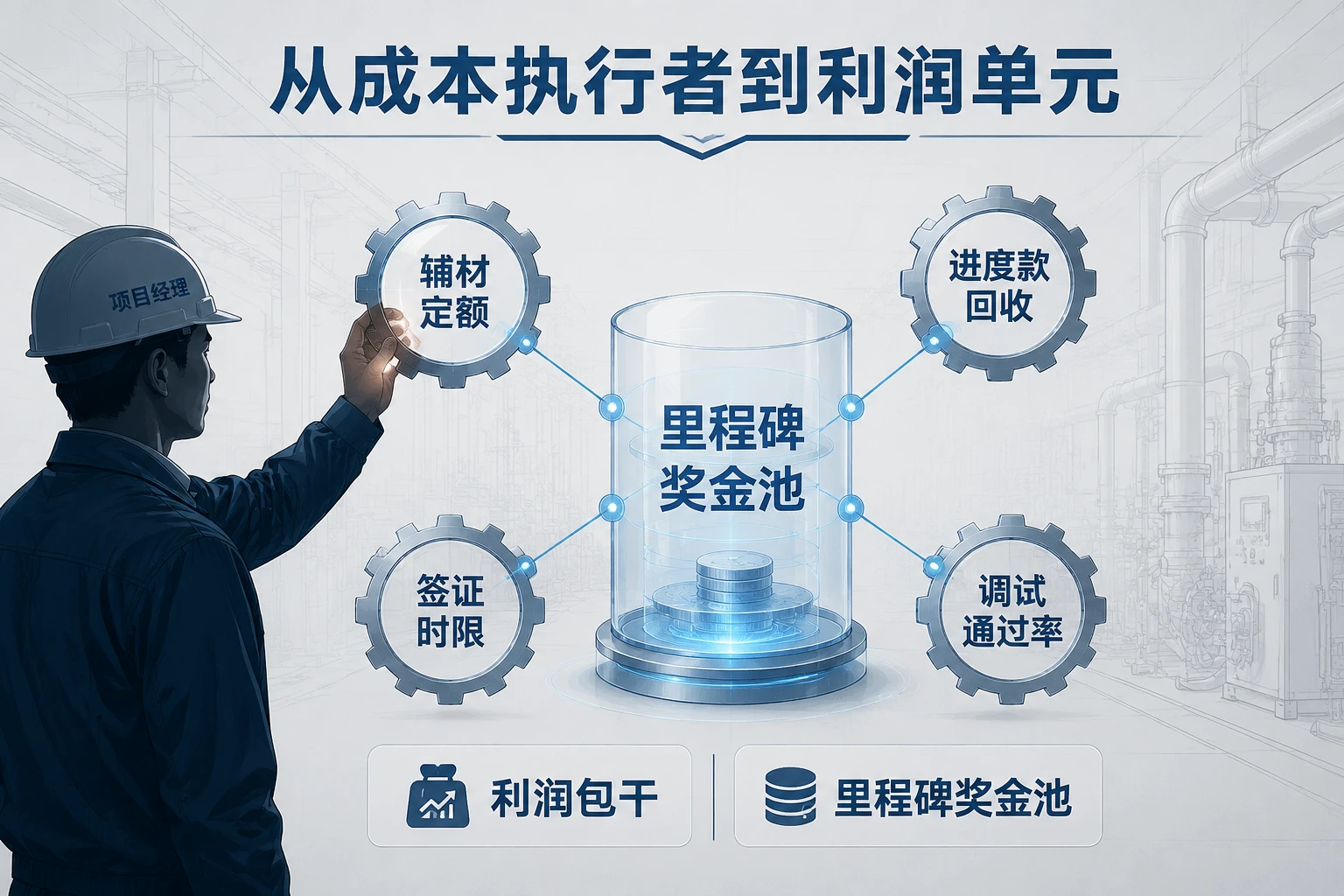 2026年工业机电安装项目经理利润包干：进度款、辅材损耗与签证联动